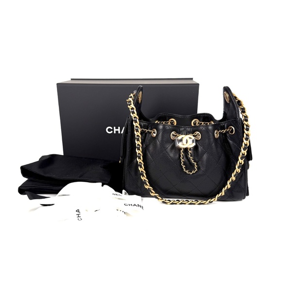 Sold on fashionreloved.com CHANEL 25 Mini Black Quilted Caviar Leather Bag - Picture 3 of 12